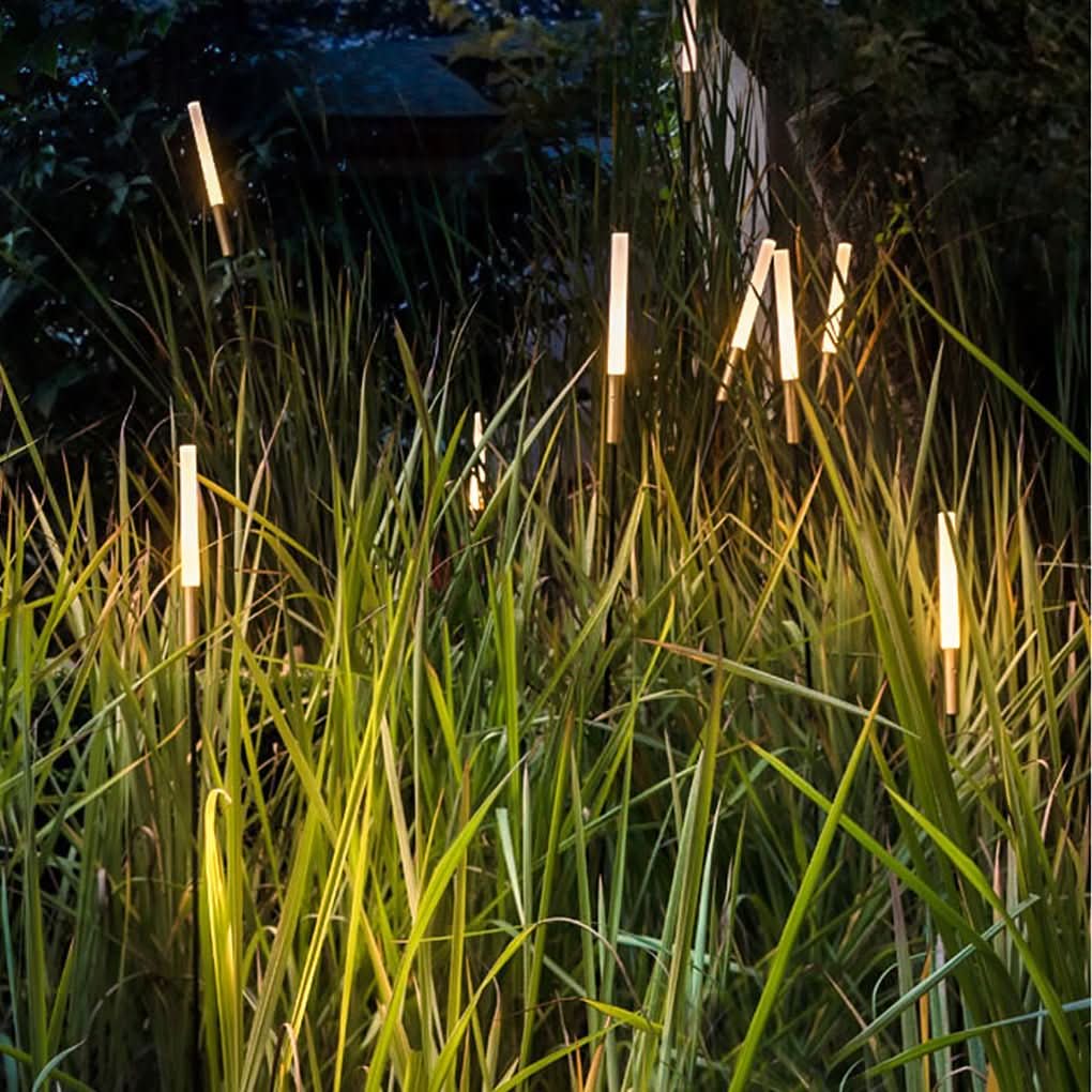 Solar-Schilflichter Garten Set Kabellos Wetterfest LED 6