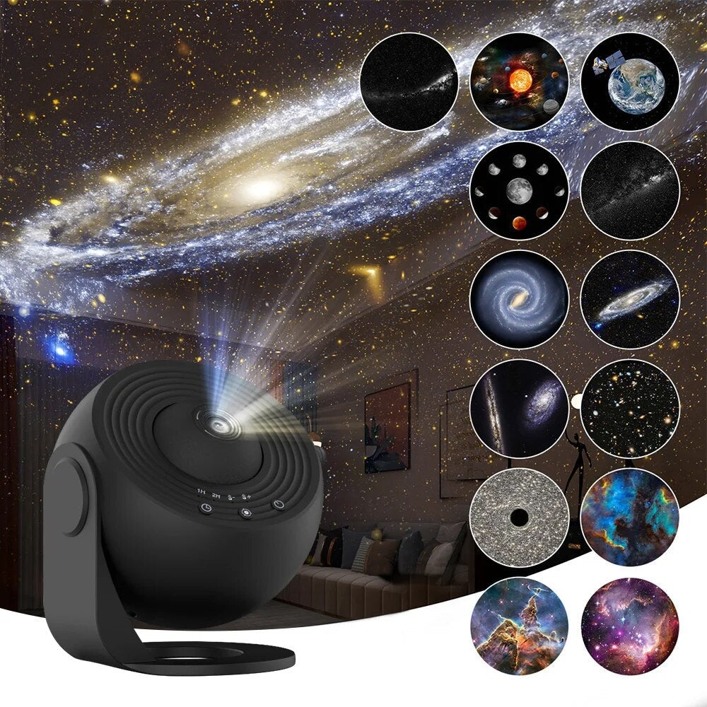 Galaxie Projektor Sternenhimmel | 13 HD-Projektionen, USB-Anschluss | Leiser Betrieb für Schlafzimmer und Deko 2