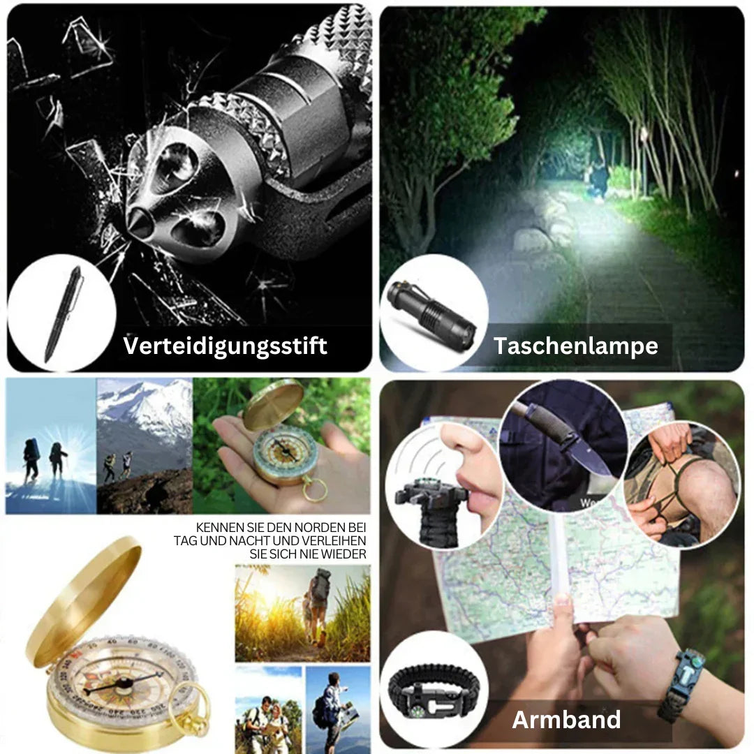 Notfall- und Survival-Set 38-teilig | Molle-kompatible Tasche, wasserfest | Ideal für Camping, Wandern und Notfälle 5