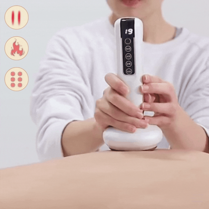 Schröpf-Massagegerät Elektrisch | Infrarotwärme 40-50°C & 12 Saugstufen | Fördert Durchblutung und lockert Verspannungen 2