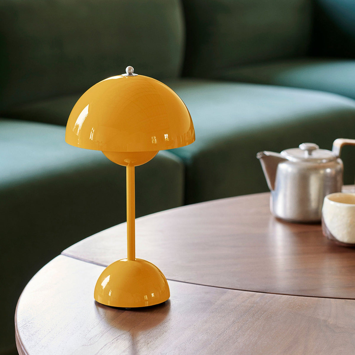 LED Tischlampe kabellos | Retro-Schirmdesign mit Touch-Dimmer und 3 Helligkeitsstufen | Akkubetrieben, warmweißes Licht 3000K 6