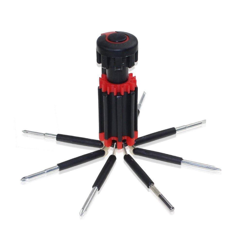 8-in-1 Schraubendreher-Set | Mit Arbeitslicht und LED-Taschenlampe | Kompaktes Werkzeug aus Stahl und Kunststoff 5