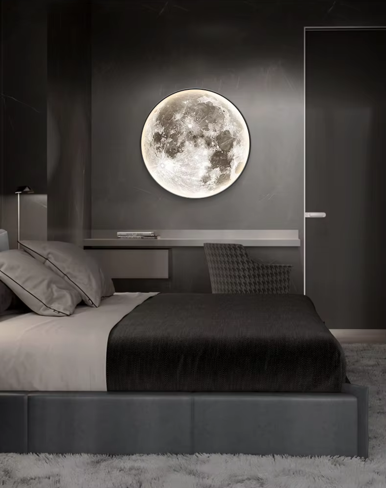 LED Wandleuchte Mondform | Realistisches Mondoberflächen-Design | Sanftes Licht für Wohnzimmer, Schlafzimmer, Kinderzimmer 7