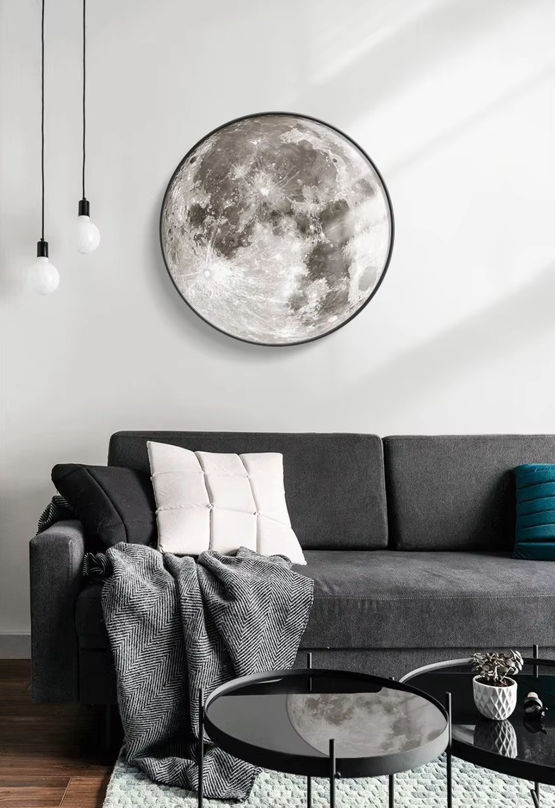 LED Wandleuchte Mondform | Realistisches Mondoberflächen-Design | Sanftes Licht für Wohnzimmer, Schlafzimmer, Kinderzimmer 8