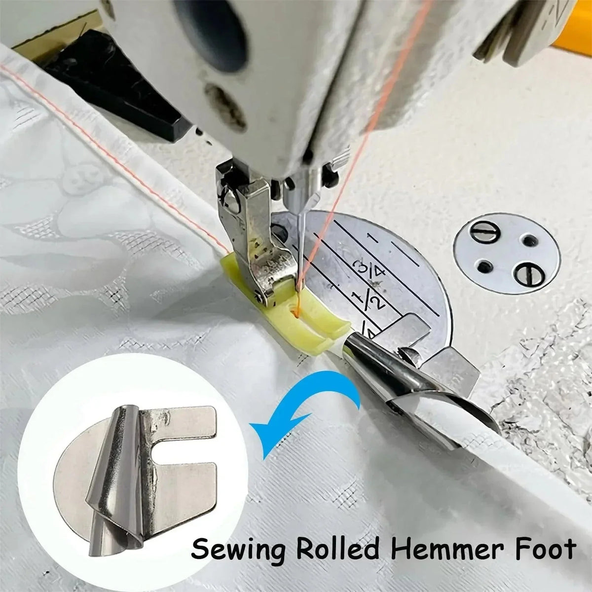 Rollsaum-Nähfuß-Set Edelstahl 8-teilig | 3 bis 10 mm Größen | Präzise Säume für feine bis starke Stoffe ohne Verrutschen 9