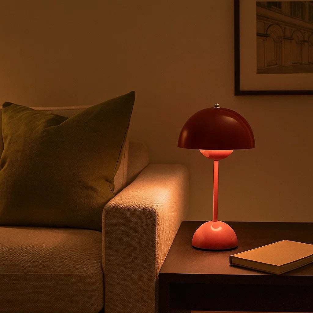Touch-Tischleuchte Skandinavisches Design | Dimmbar in 3 Stufen, 8 Farben | Warmweißes LED-Licht ohne Blendung 2