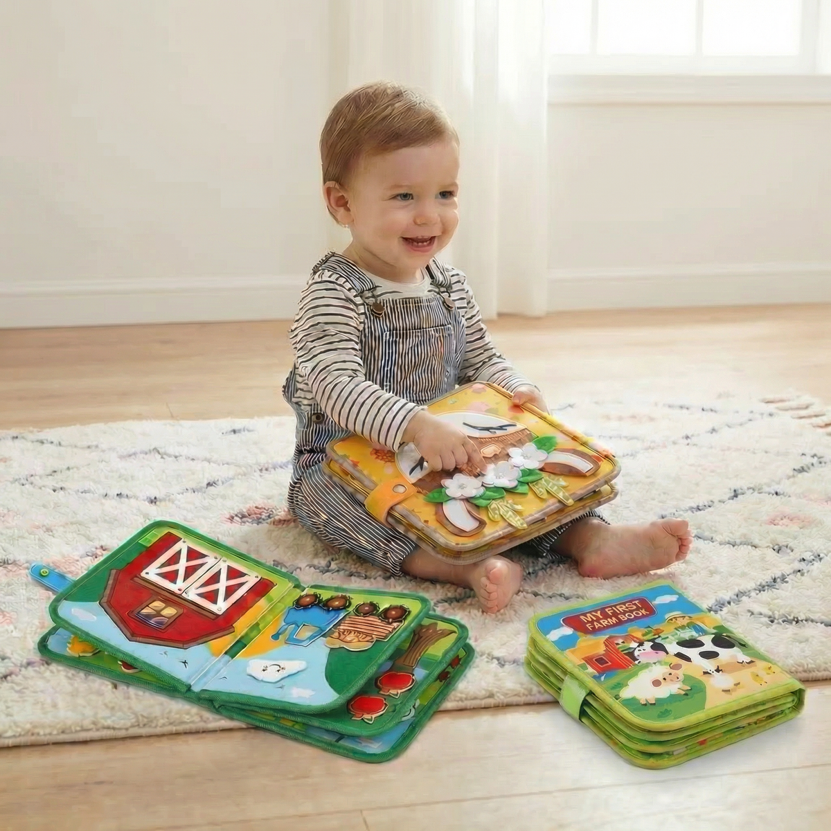 Montessori Lern- & Geschichtenbuch Set 3-teilig | Spielerisches Lernen & Erzählen | Fördert Konzentration bei Kindern 2