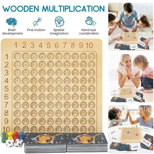 MathSmart™ – Multiplikationsspiel aus Holz für unterhaltsames Lernen