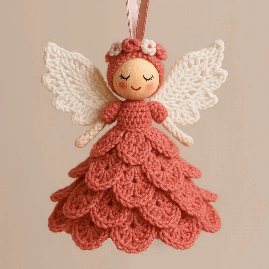 DIY Häkelset Engel-Ornament | 2er Set Garn inkl. Schritt-für-Schritt-Anleitung | Weiches Garn für Weihnachtsdeko und Geschenk 4