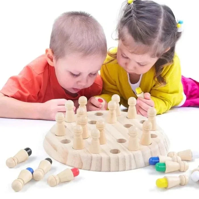 MatchFun™ – Gedächtnis-Streichholzschach aus Holz