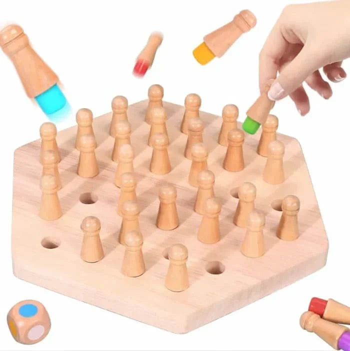 MatchFun™ – Gedächtnis-Streichholzschach aus Holz