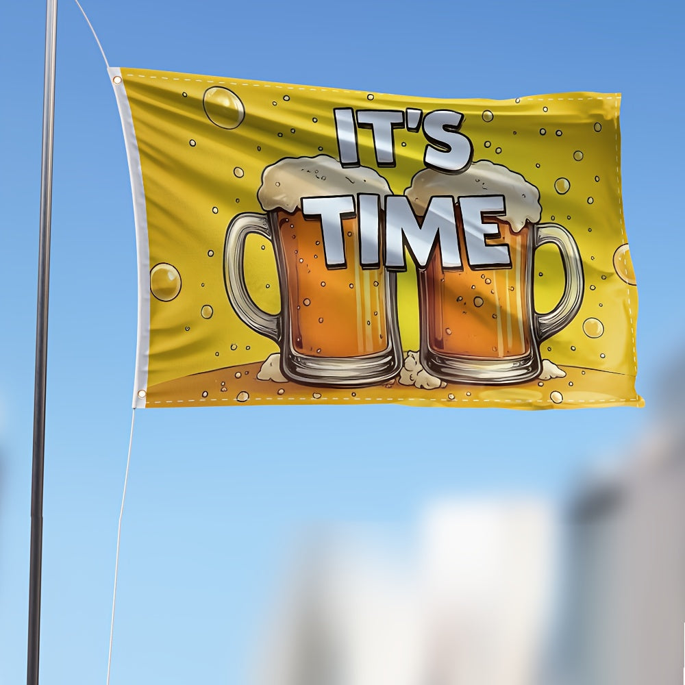 Oktoberfest Deko-Flagge Bierkrug-Motiv | Wetterfeste Polyester-Flagge mit Ösen | Für Garten, Balkon, Pub und Partyraum 8