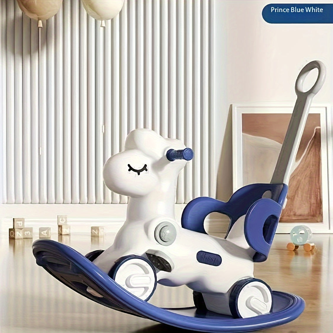 2-in-1 Schaukelpferd und Laufrad aus Kunststoff | Rutschfeste Oberfläche für Kinder 0-6 Jahre | Fördert Motorik und Balance 10