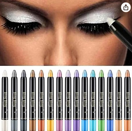 Penny™ - 15 Farben Highlighter Lidschattenstift Glitzer Lidschatten Eyeliner Stift