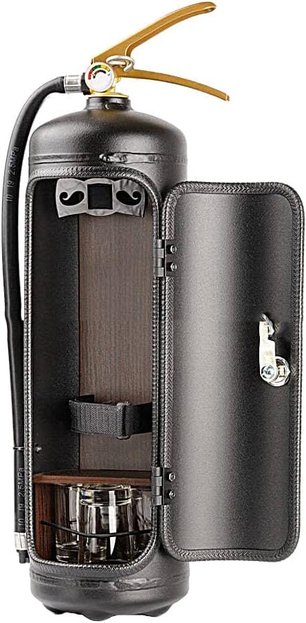 Feuerlöscher Mini-Bar Metall | Abschließbar mit Schlüssel oder Riegel | Ausgefallenes Geschenk für Herren zum Geburtstag 1