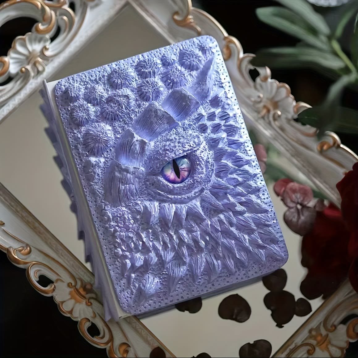 DragonBook™ – Handgefertigtes, geprägtes Harz-Tagebuch mit graviertem Einband