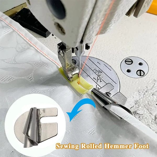 Rollsaum-Nähfuß-Set Edelstahl 8-teilig | 3 bis 10 mm Größen | Präzise Säume für feine bis starke Stoffe ohne Verrutschen 10