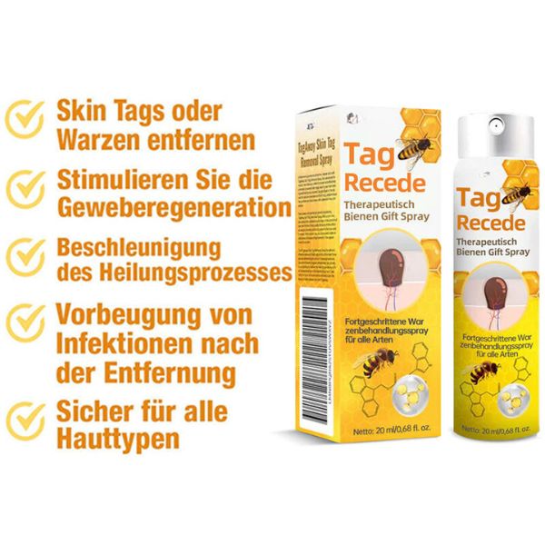 1+1 Gratis | DermiClear - Bienengift-Spray zur Entfernung von Warzen und Muttermalen