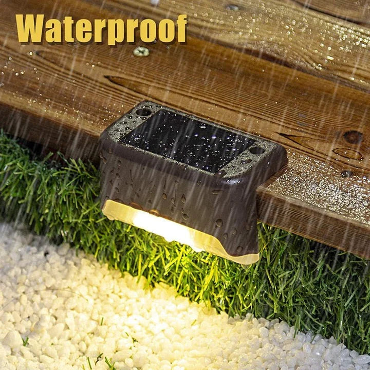 Solar-Stufenleuchten ABS-Gehäuse | 8er Set inkl. 2 Gratis, Auto Ein/Aus | IP44 Wasserdicht für Garten, Wege & Treppen 10