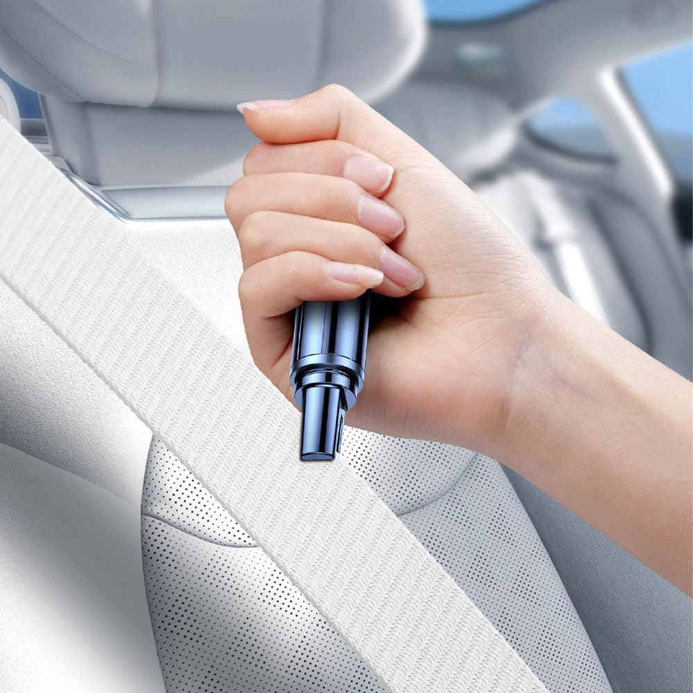Auto-Notfallwerkzeug 2-in-1 | Fensterbrecher & Gurtschneider | Federbelastete Klinge, rutschfester Griff, kompaktes Design 2