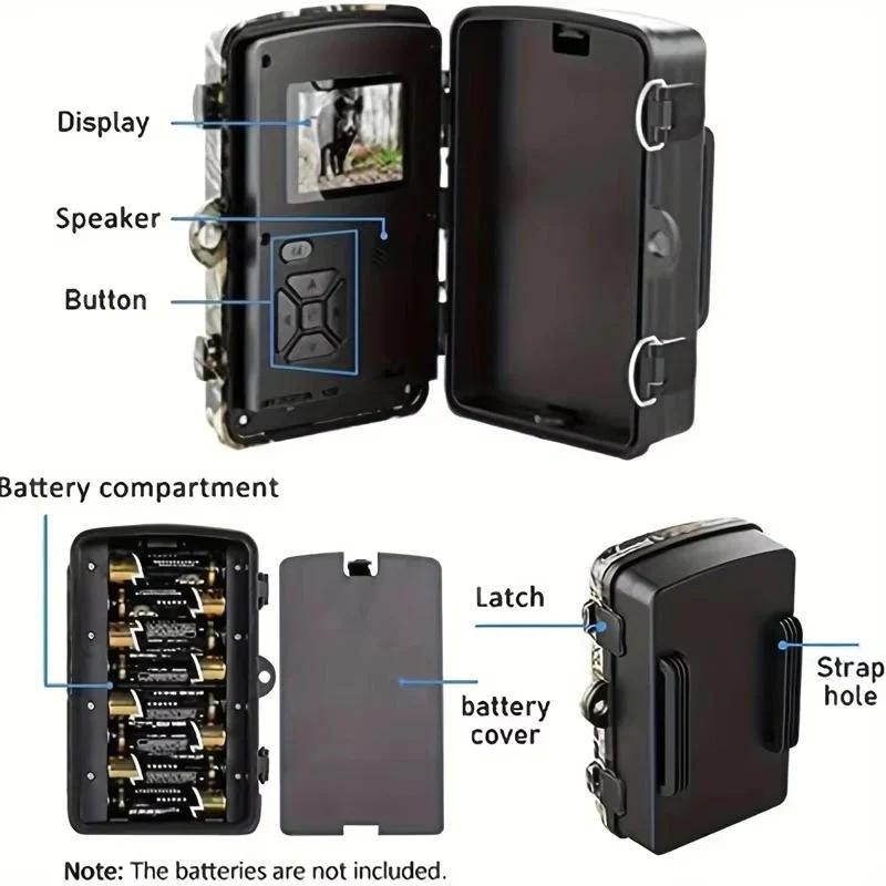 Wildkamera Nachtsicht Outdoor | 16 MP Foto & 1080p HD Video, 0,7s Auslöser | 38 Infrarot-LEDs, IP66 wasserdicht, -20°C bis 60°C 5
