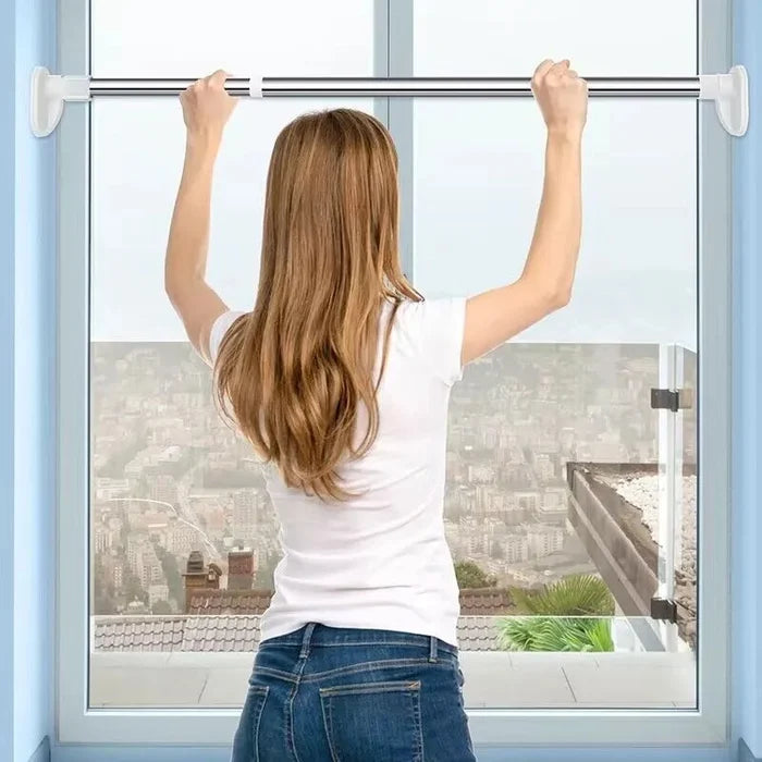 SteelyStang™ – Verstellbare, bohrfreie Vorhang- und Duschstange