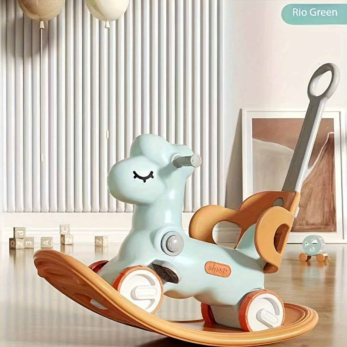 2-in-1 Schaukelpferd und Laufrad aus Kunststoff | Rutschfeste Oberfläche für Kinder 0-6 Jahre | Fördert Motorik und Balance 8