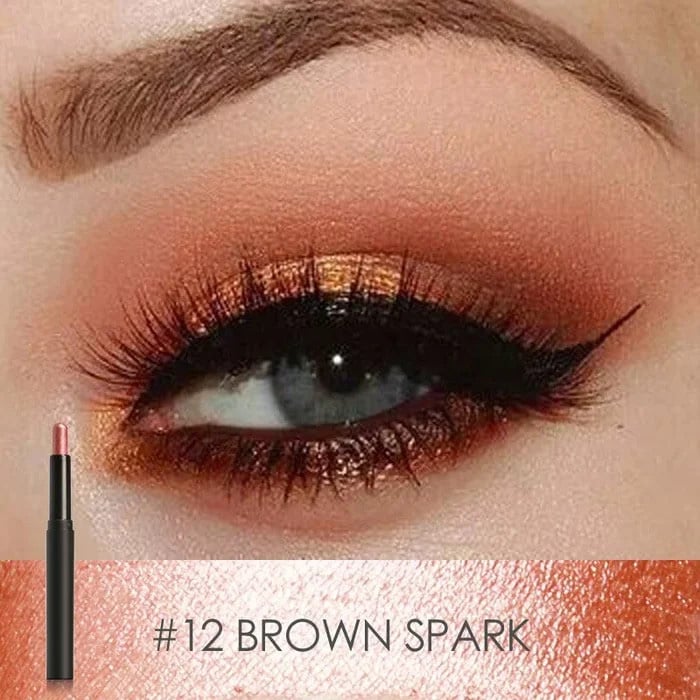 2-in-1 Lidschatten Eyeliner Stift für Damen | Wasserfest & Wischfest | Hypoallergen, Aufbaubar, Kein Primer nötig 12