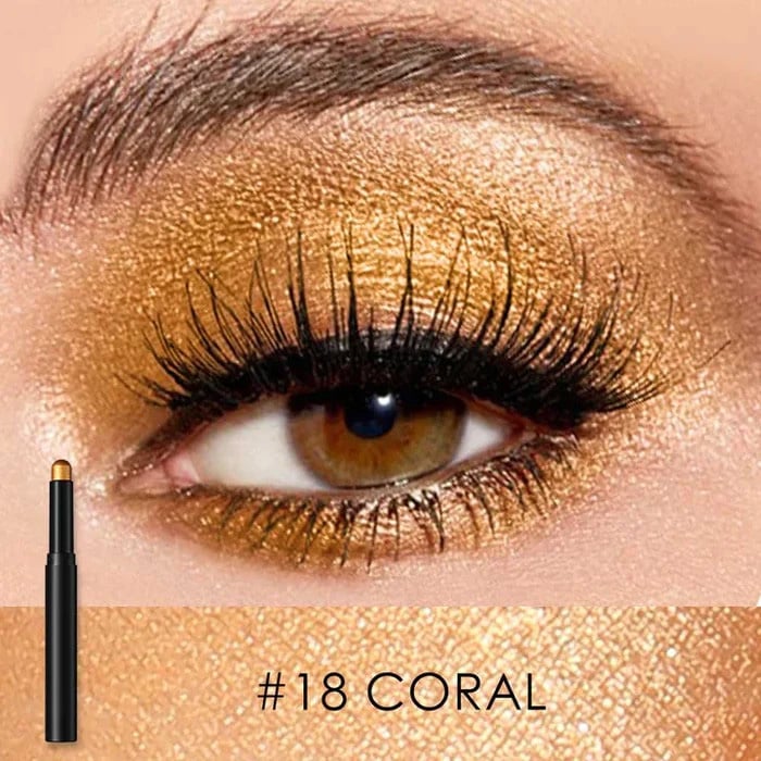 2-in-1 Lidschatten Eyeliner Stift für Damen | Wasserfest & Wischfest | Hypoallergen, Aufbaubar, Kein Primer nötig 18