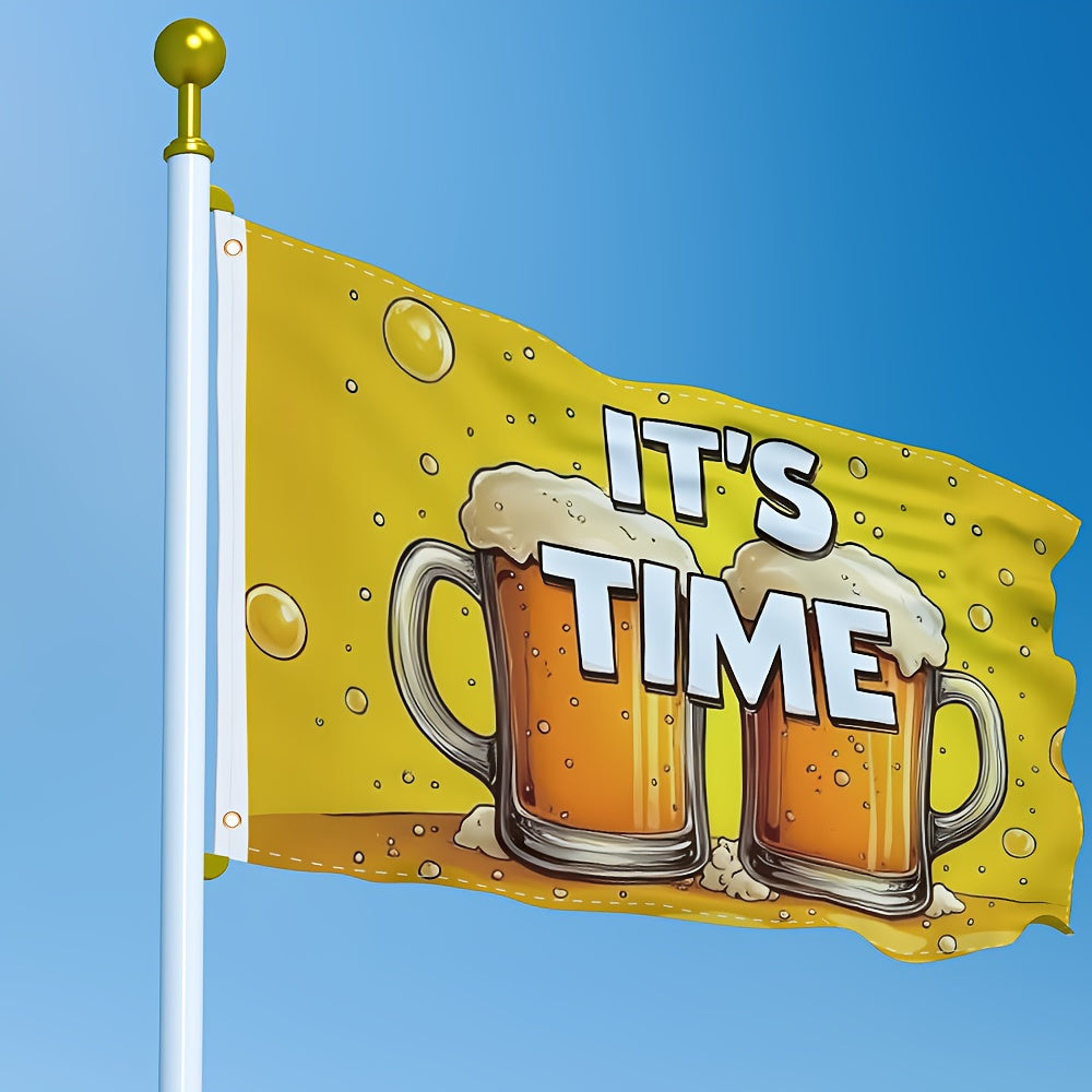 Oktoberfest Deko-Flagge Bierkrug-Motiv | Wetterfeste Polyester-Flagge mit Ösen | Für Garten, Balkon, Pub und Partyraum 7