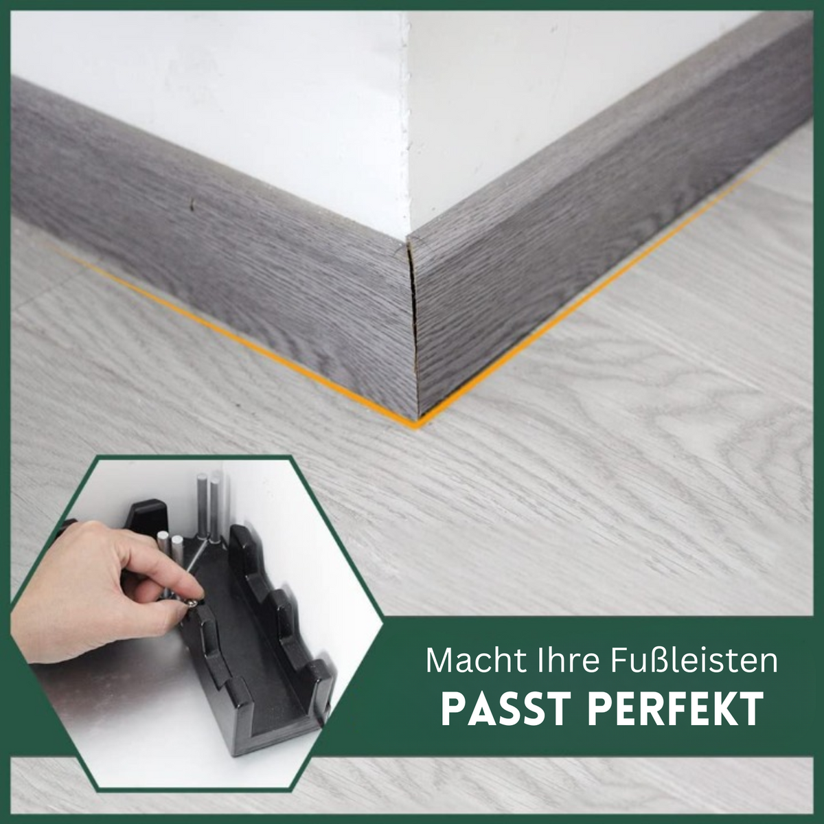 Gehrungswinkel-Messgerät aus ABS, PC und Edelstahl | 2-in-1 Winkelmesser bis 180° | Präzise Schnitte für Sockelleisten und Rahmen 6