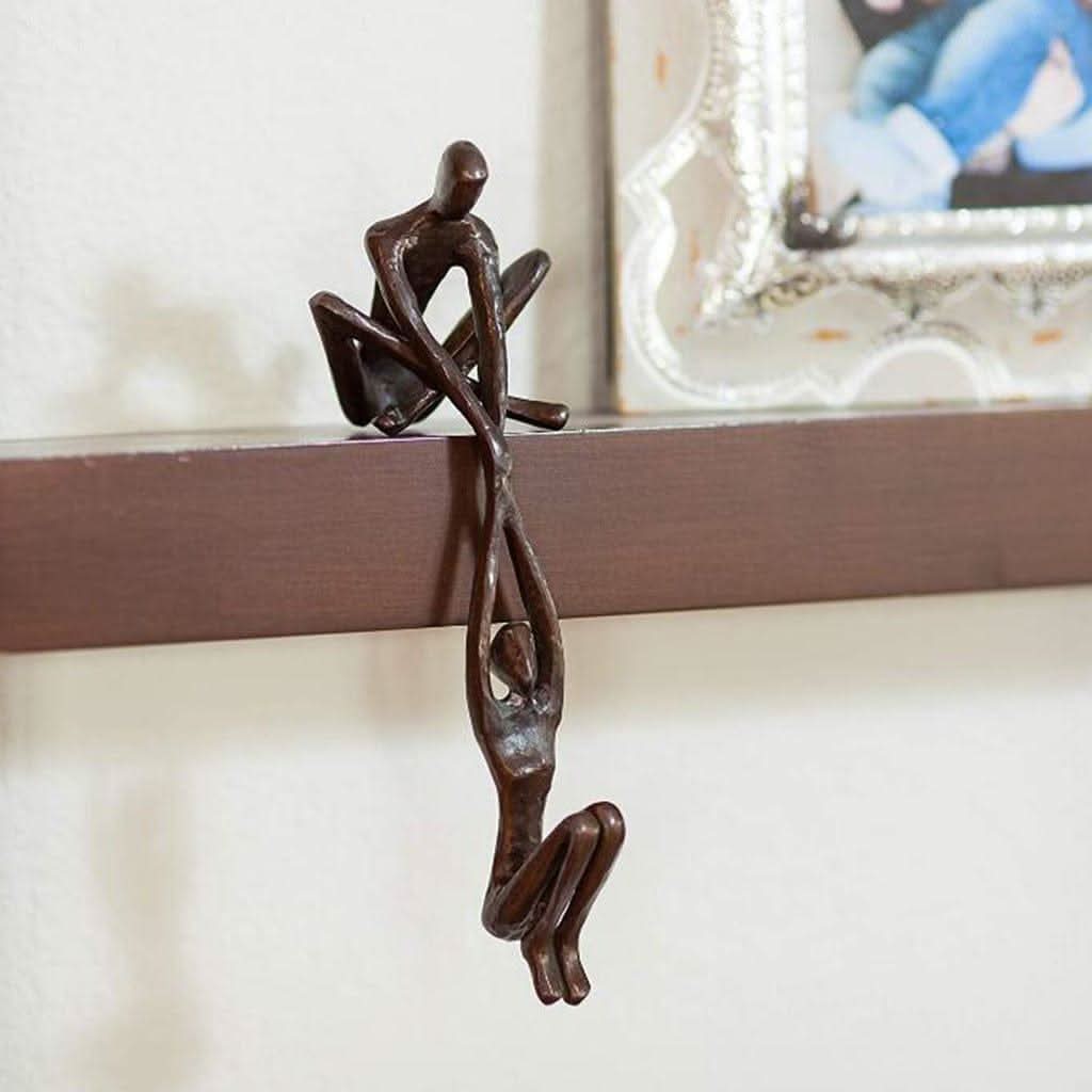 Abstrakte Menschenfigur Skulptur aus Resin | Minimalistisches Design für Regal & Schreibtisch | Modernes Deko-Objekt Wohnzimmer 1