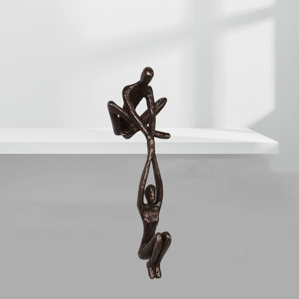 Abstrakte Menschenfigur Skulptur aus Resin | Minimalistisches Design für Regal & Schreibtisch | Modernes Deko-Objekt Wohnzimmer 2