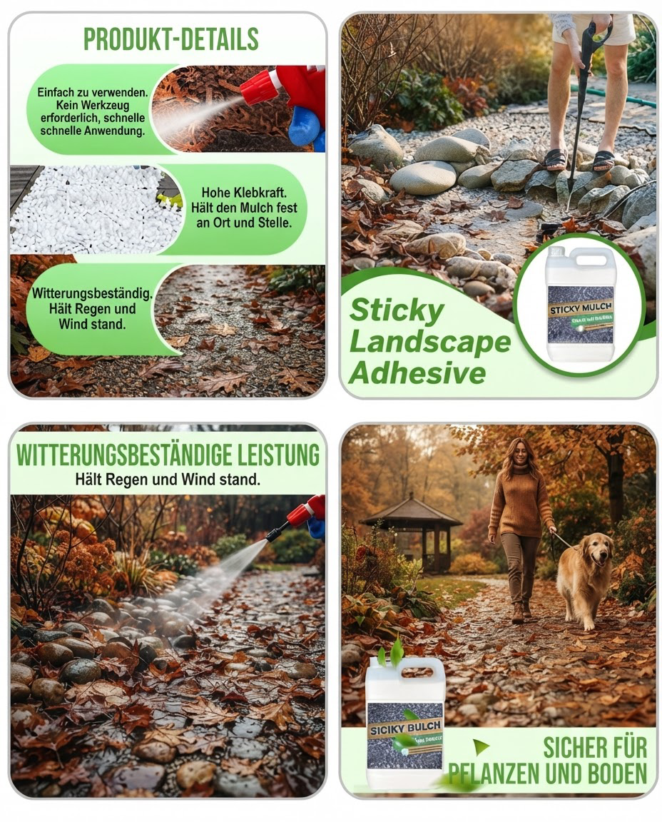 Landschaftskleber wetterfest für Mulch, Kies & Sand | ca. 30 m² Deckfläche, 500 g | Trocknet in 2 Stunden, schnelltrocknend 9