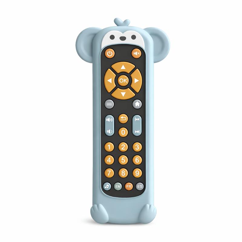 Baby Fernbedienung Spielzeug mit Licht & Musik | Tier-Design, ergonomisch | Schützt echte Fernbedienung & Smartphone 5