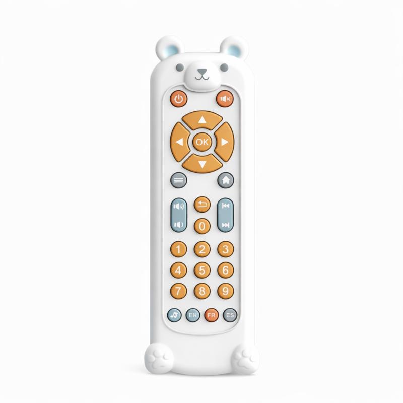 Baby Fernbedienung Spielzeug mit Licht & Musik | Tier-Design, ergonomisch | Schützt echte Fernbedienung & Smartphone 6