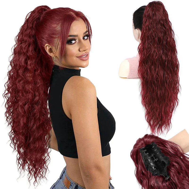 VolureStyle™ – Natürlich aussehender Clip-in-Pferdeschwanz für sofortiges Volumen