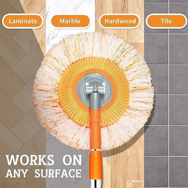 360-Grad-Mop Mikrofaser 73-115 cm | Ausziehbar, Flexibel & Drehbar | Für Fenster, Böden, Decken, Autos & Fliesen 6