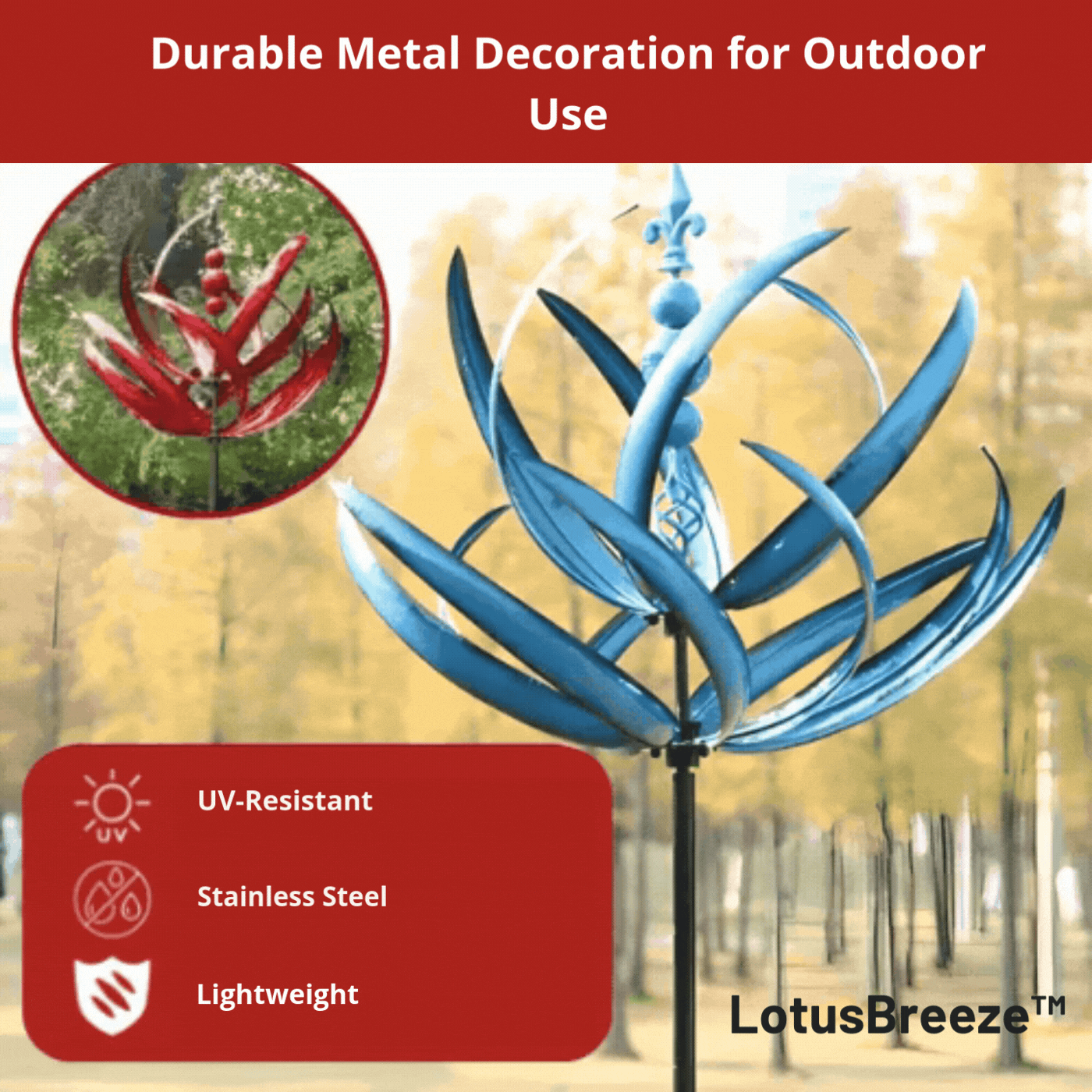 BreezeLotus™ – Gartenwindrad