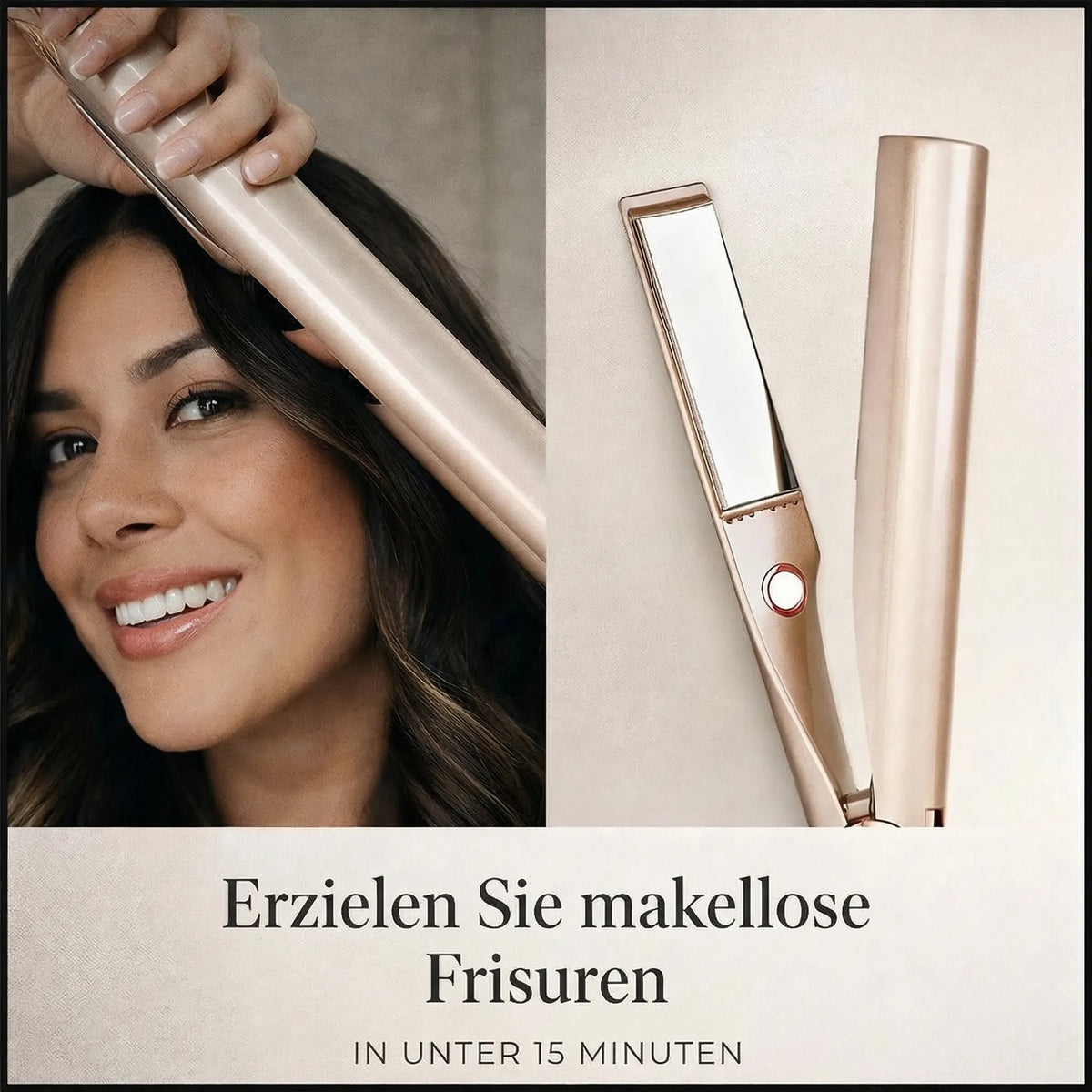 2-in-1 Haarstyler Glätteisen & Lockenstab | Keramik-Ionen-Technologie, 160–200 °C | Kabelloses Styling ohne Ziepen 7