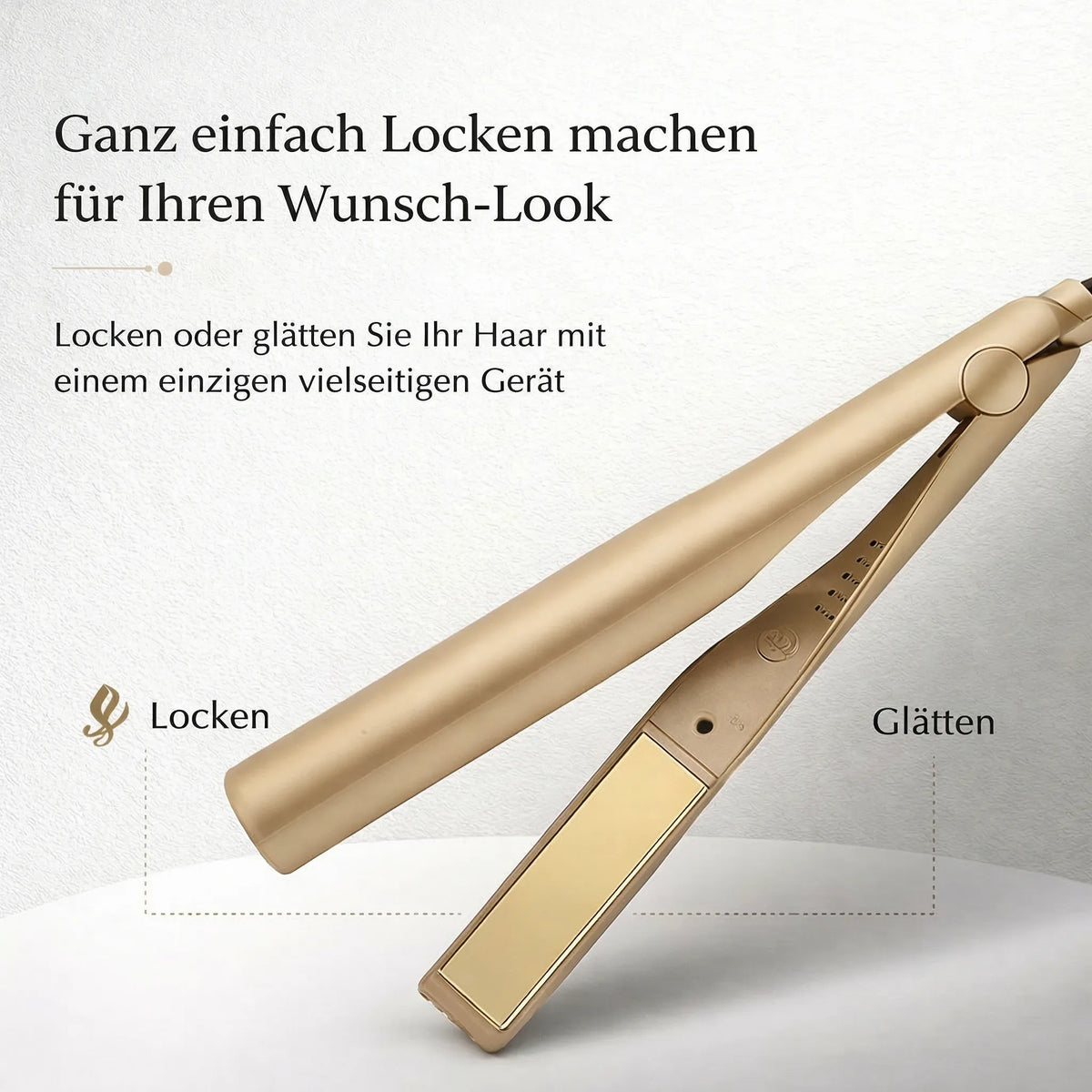 2-in-1 Haarstyler Glätteisen & Lockenstab | Keramik-Ionen-Technologie, 160–200 °C | Kabelloses Styling ohne Ziepen 9