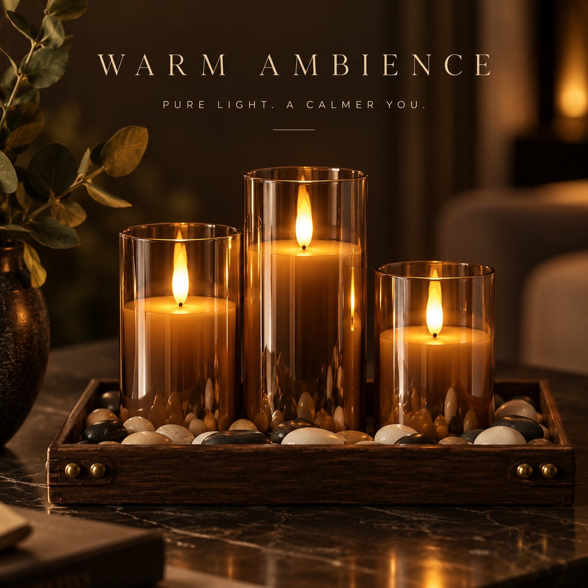 LED Kerzen Set aus Echtwachs mit Fernbedienung | Timer, Dimmer und flackerndes Licht | Sicher ohne offene Flamme 4