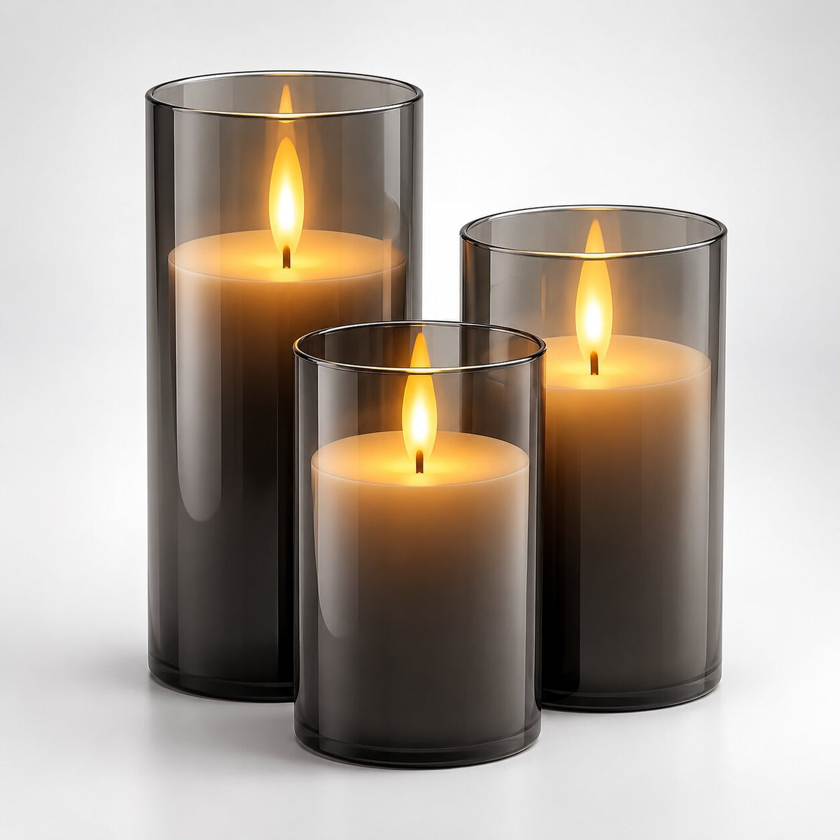 LED Kerzen Set aus Echtwachs mit Fernbedienung | Timer, Dimmer und flackerndes Licht | Sicher ohne offene Flamme 1