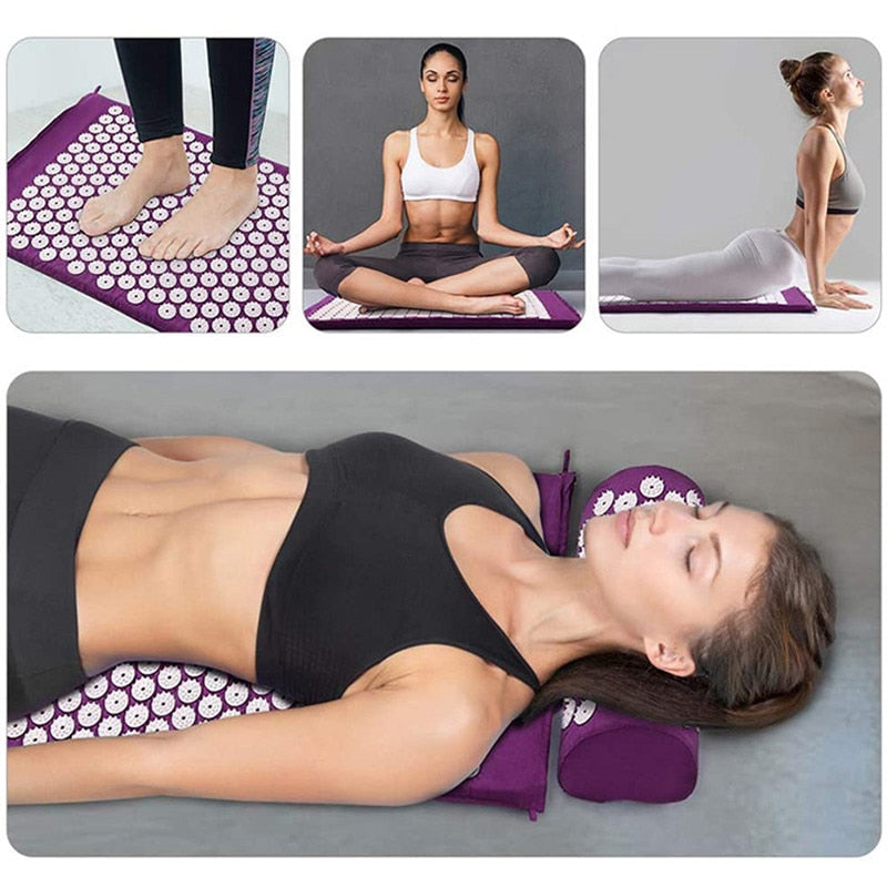 Akupressurmatte Set mit Nackenkissen | 6210 Akupressurpunkte für Rücken und Nacken | Fördert Entspannung und Durchblutung 3