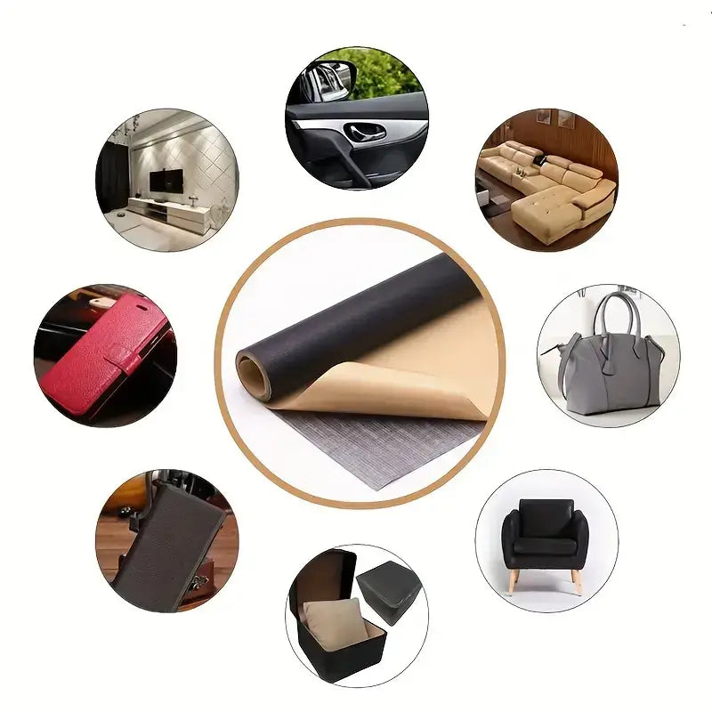 Selbstklebender Lederreparatur-Patch 50 × 138 cm | Zuschneidbar, 11 Farben | Wasserdicht & Robust für Sofa, Auto & Taschen 18