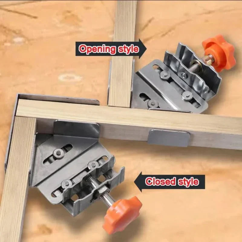 90°-Winkelspanner aus Stahl | 2er-Set mit ergonomischem Spannknauf | Präzise rechtwinklige Holzverbindungen ohne Ausrichten 5