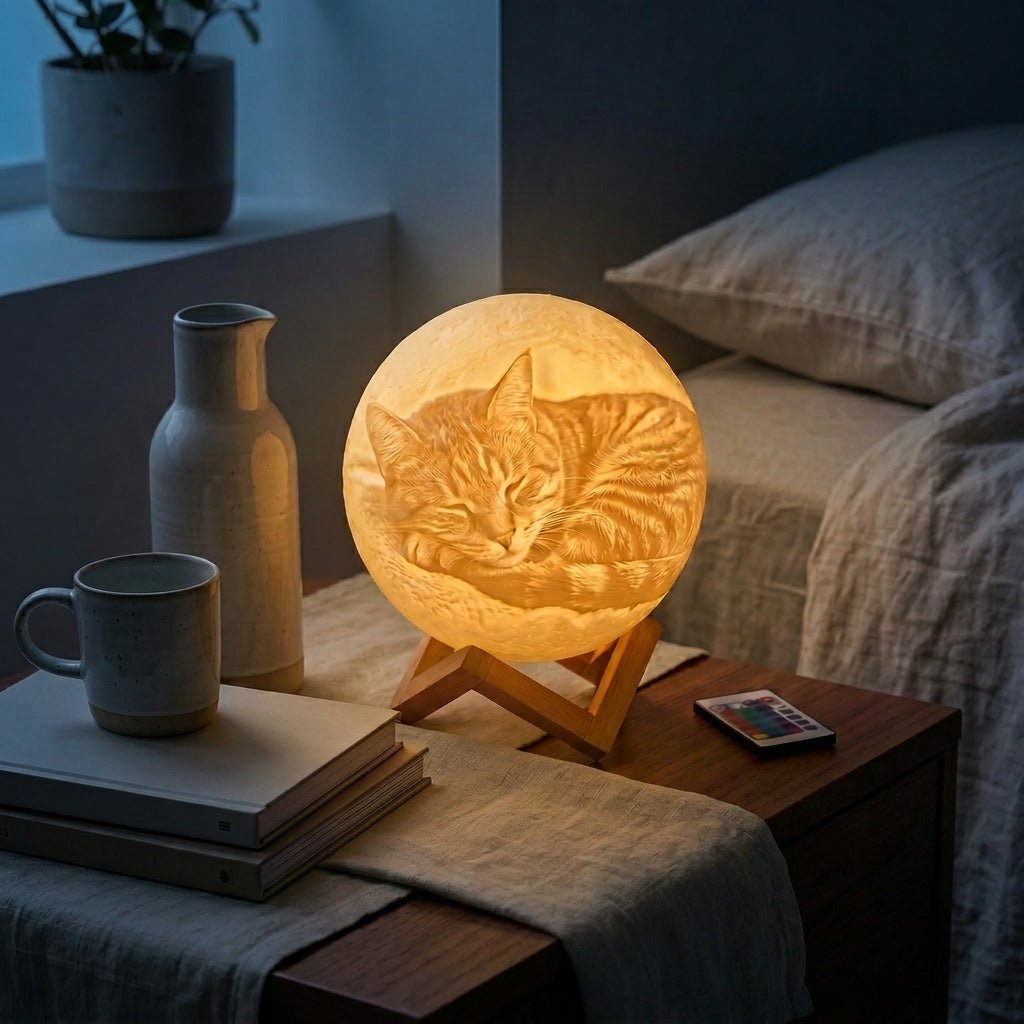 Personalisierte 3D Foto Mondlampe - Das Original von Waagemann - Waagemann