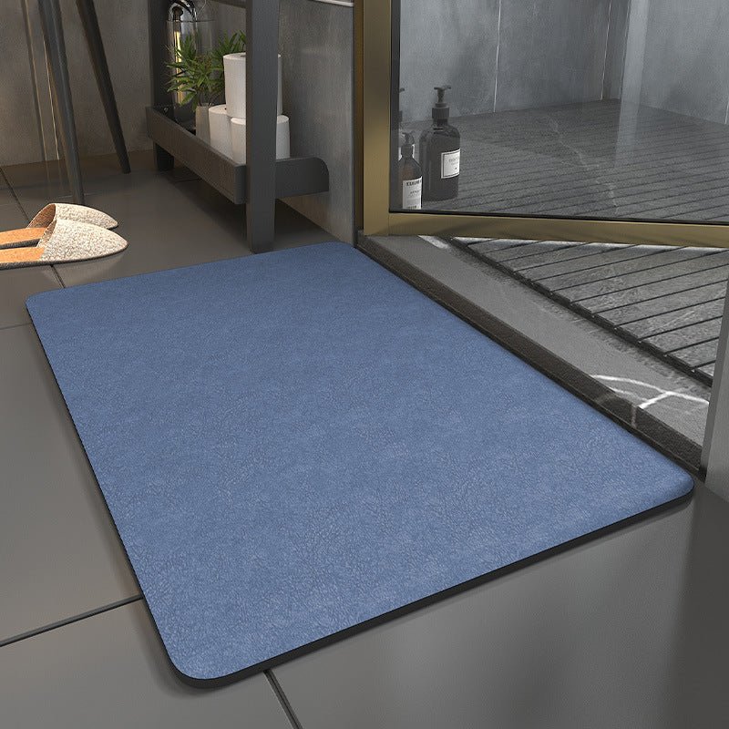 Badematte Mikrosuede 50x80 cm | Rutschfeste Unterseite, 3,5 mm flach | Schnelltrocknend, weich & formstabil im Alltag 1