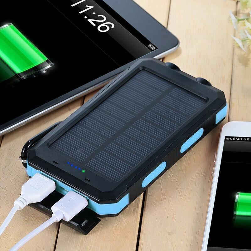 Solar Powerbank 20000 mAh | Wasserdicht, Stoßfest & Regenbeständig | LED-Taschenlampe mit mehreren Modi für Camping und Reisen 11