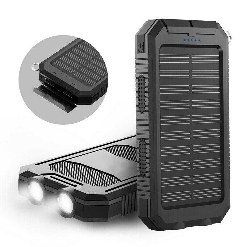 Solar Powerbank 20000 mAh | Wasserdicht, Stoßfest & Regenbeständig | LED-Taschenlampe mit mehreren Modi für Camping und Reisen 9